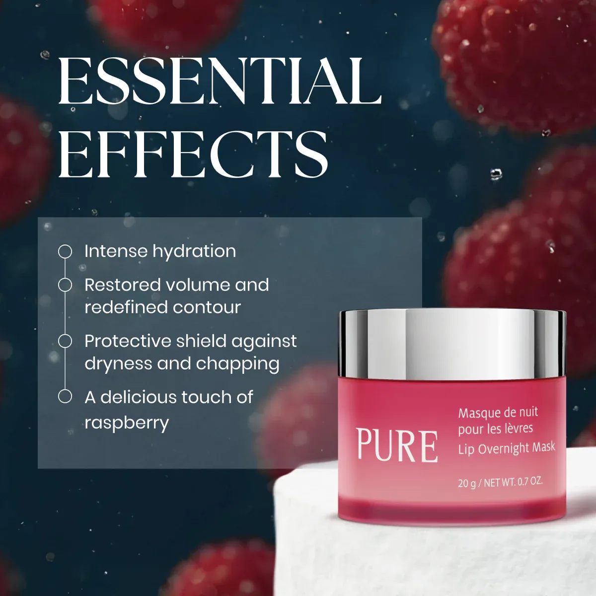 Essential effects of lip mask