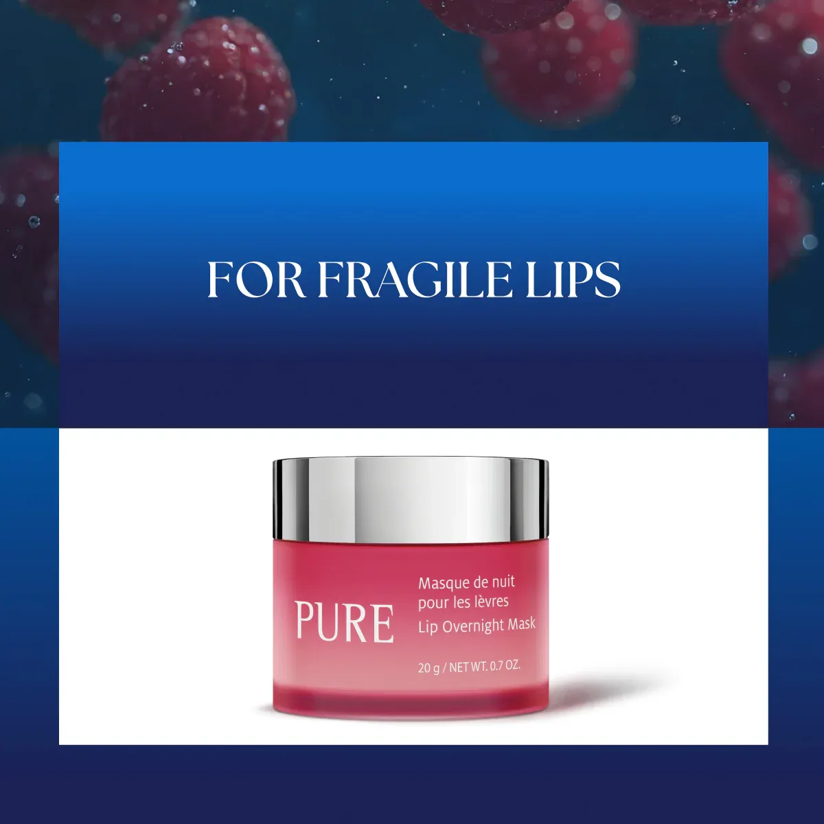 Pure lip mask for delicate lips