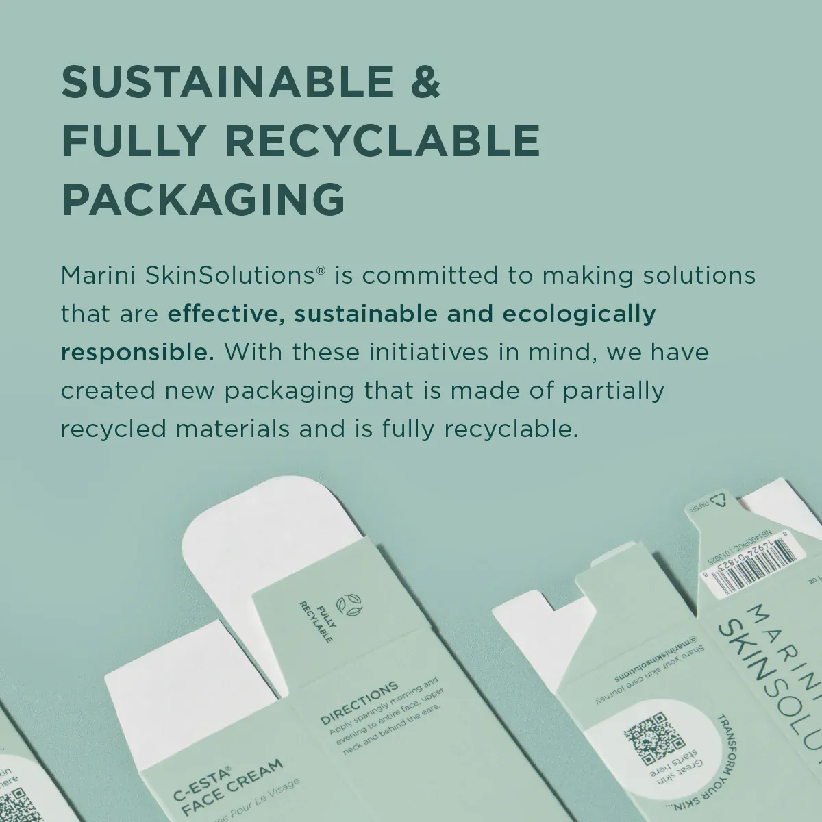 Recyclable skincare box and instructions