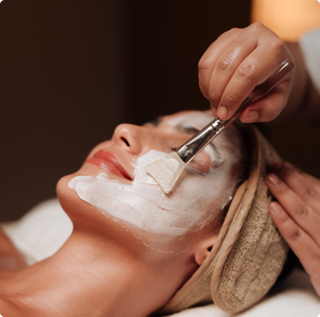 Relaxing spa facial treatment