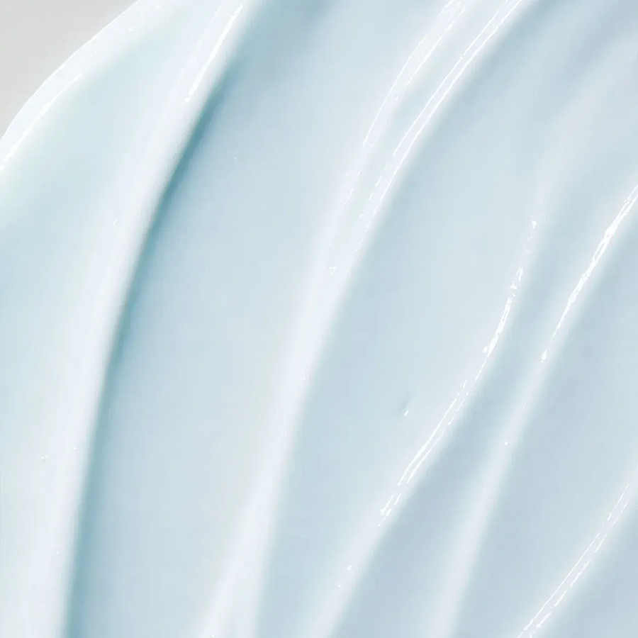 Light blue lotion spread close-up